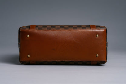 T&A Premium Brown Checked Handbag for Women | Elegant Designer Shoulder Bag | Luxury Everyday Tote