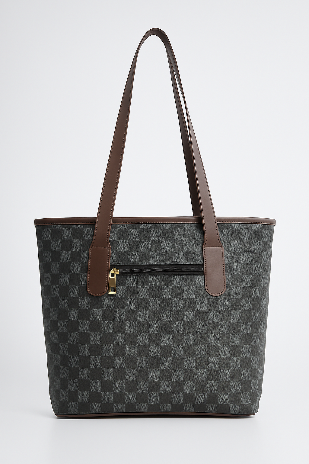 T&A Premium Checkered Shoulder Bag for Women | Water-Resistant | Stylish & Trendy Design Shoulder Bag | Multi-Utility | Large Capacity | Commuting, Leisure, Work, Casual & Daily Use