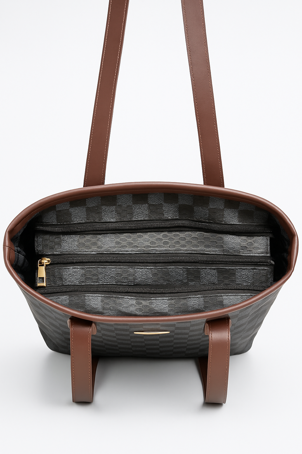 T&A Premium Checkered Shoulder Bag for Women | Water-Resistant | Stylish & Trendy Design Shoulder Bag | Multi-Utility | Large Capacity | Commuting, Leisure, Work, Casual & Daily Use